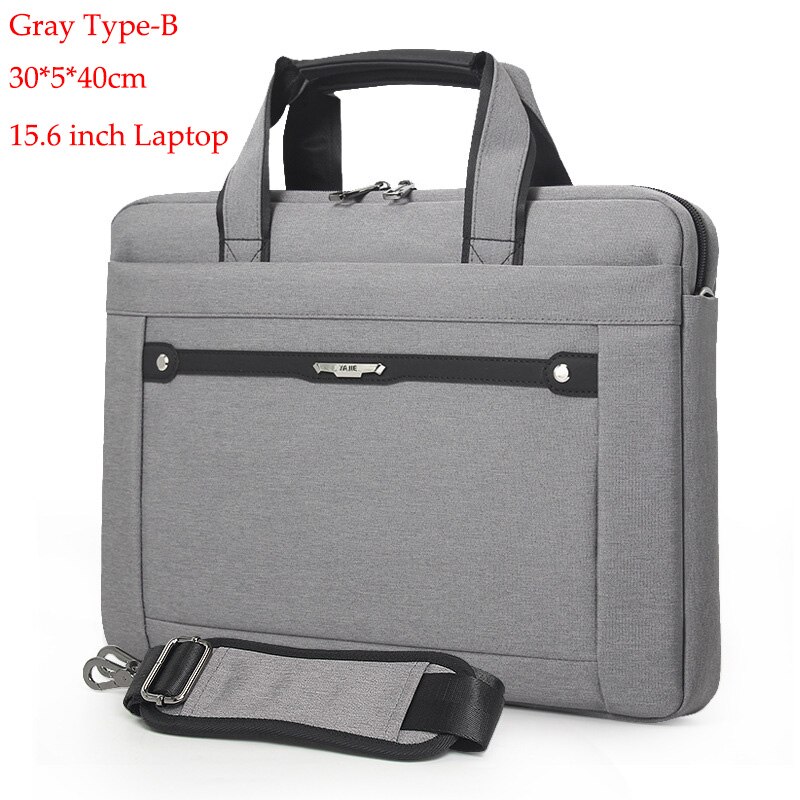 Oxford Waterproof Women Briefcase 15.6 inch Laptop Handbag Causal Document Office Shoulder Bag Computer Bag for Men: Type-B gray