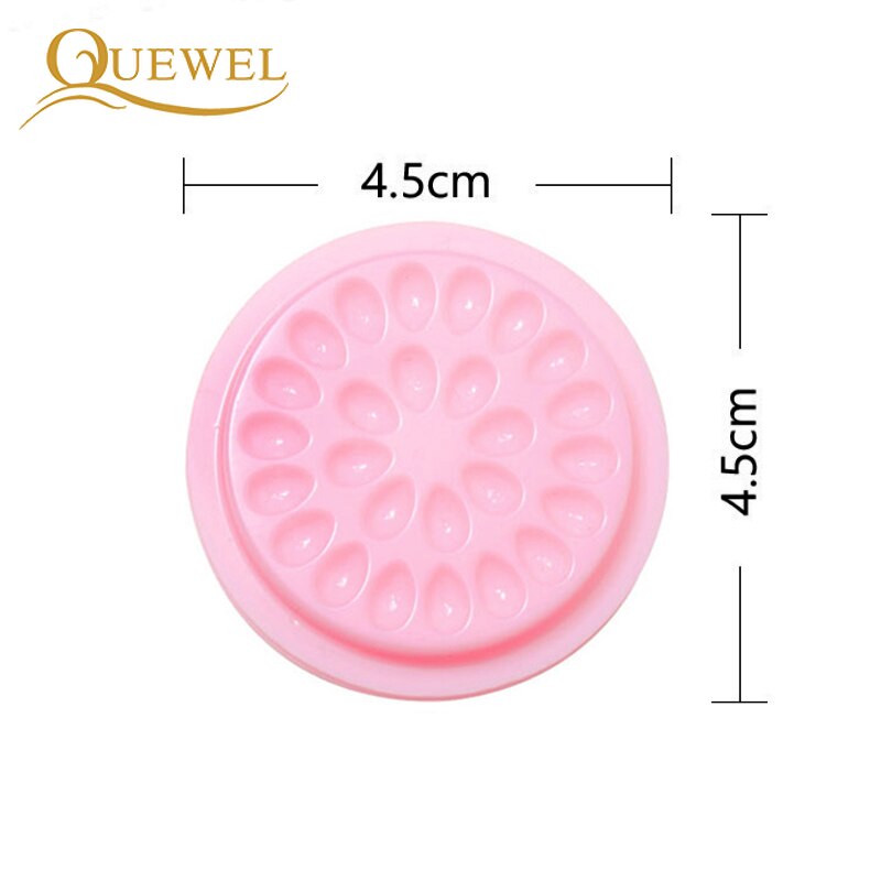 Quewel Glue Gasket False Eyelashes Extension Glue Holder Color Pallet Repeated Convenient Stand Avoid Dryness Makeup Tool