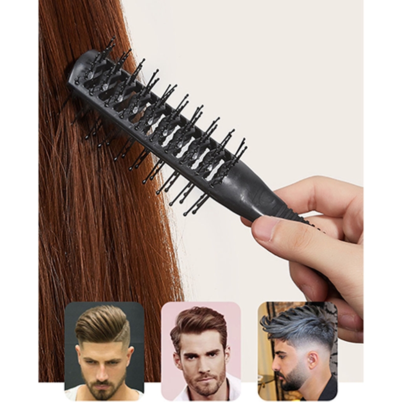 Round Styling Hair Brush Roll Circle Hairbrush Spare Rib Comb Blow Dry Style Curl Hair Hairdressing Style for Men Women 27RC