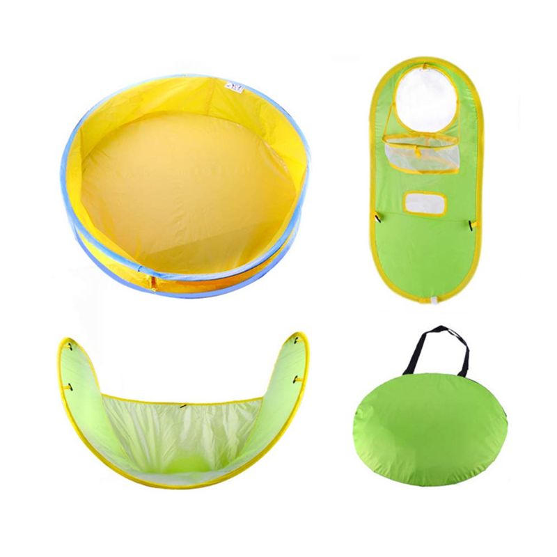 Enfants piscine pliable bébé plage tente parasol infantile extérieur Portable baignoire enfants petite maison jouer eau jouet: Default Title