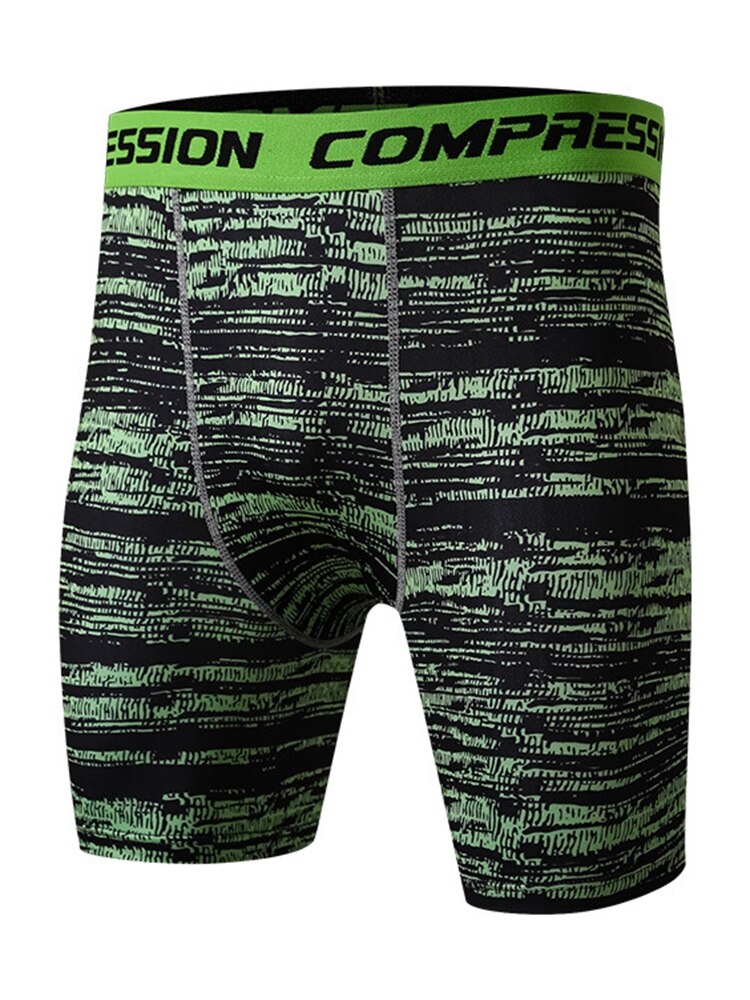 Mens Short Compression Tights Bodybuilding Shorts Fitness Workout Gyms Shorts Male Elastic Pants Trousers