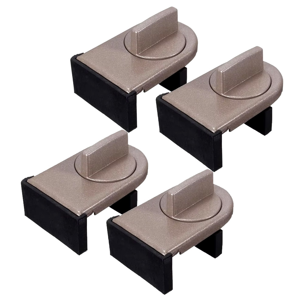 Fenster-Sicherheitsschloss, Aluminiumlegierung, Schiebeschloss, Schiebetür, Diebstahlsicherung, verstellbare Schnalle, Fensterstopper, Schloss für Zuhause: Schwarz
