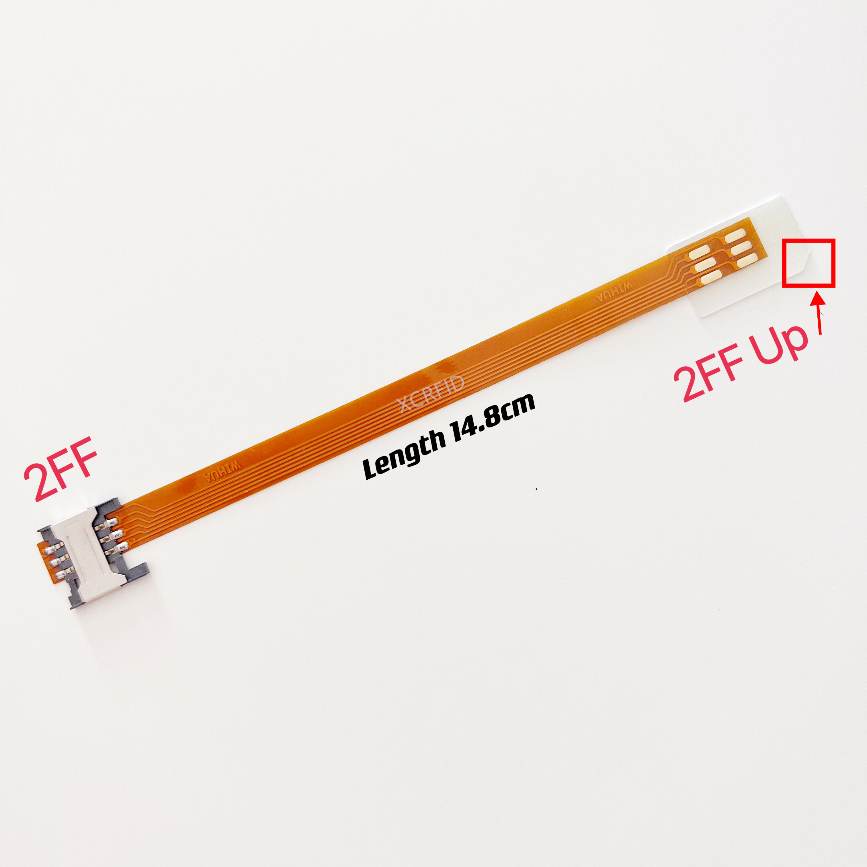 Convertisseur d'extension de carte SIM Standard 2FF vers carte 3FF Micro 2FF Standard 4FF Nano sim, adaptateur d'extension de câble souple fpc 148mm: Rouge