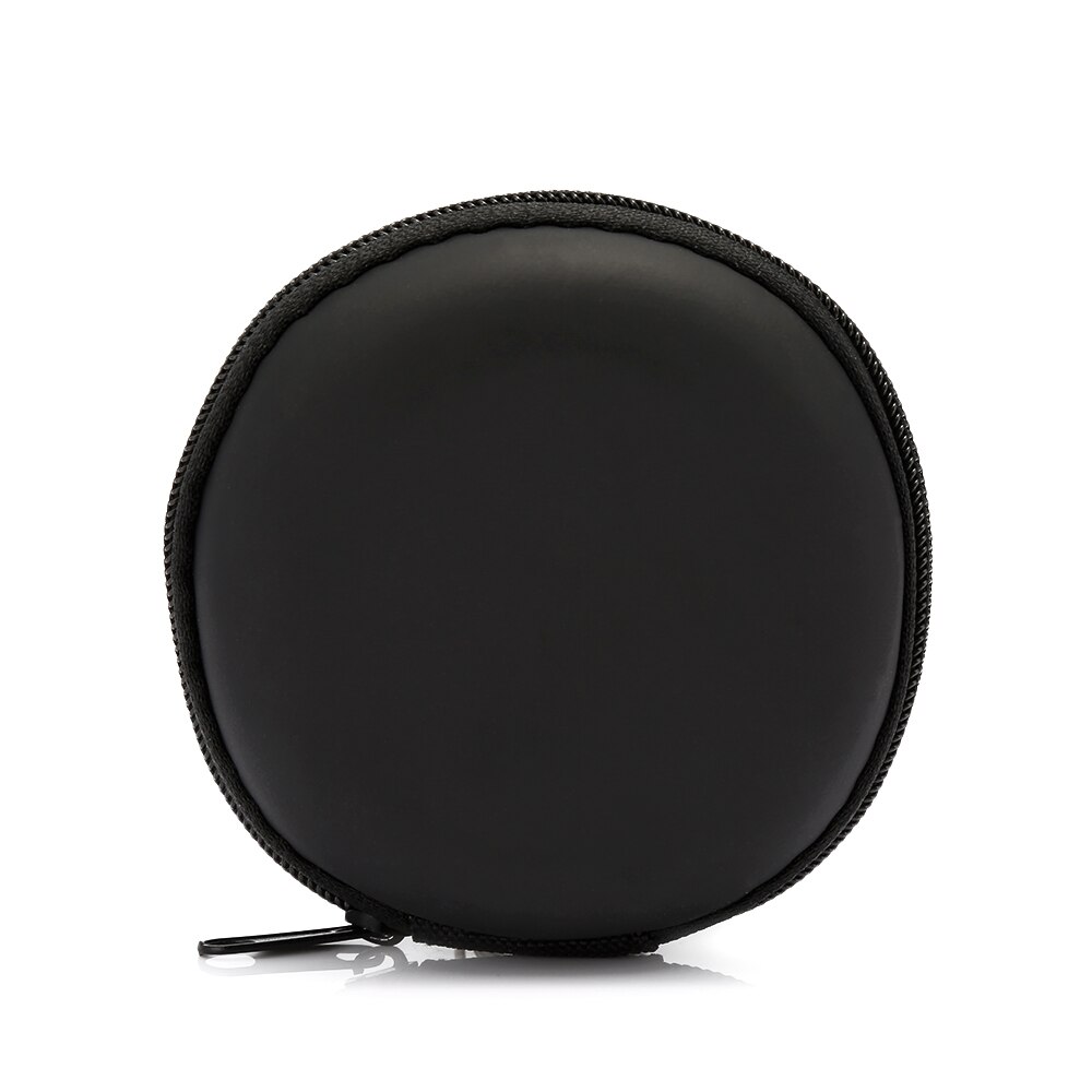 Mini Round Hard Earphones Case Portable Storage Bag for SD TF Cards Earphone Accessories Bags for xiaomi Samsung: Black