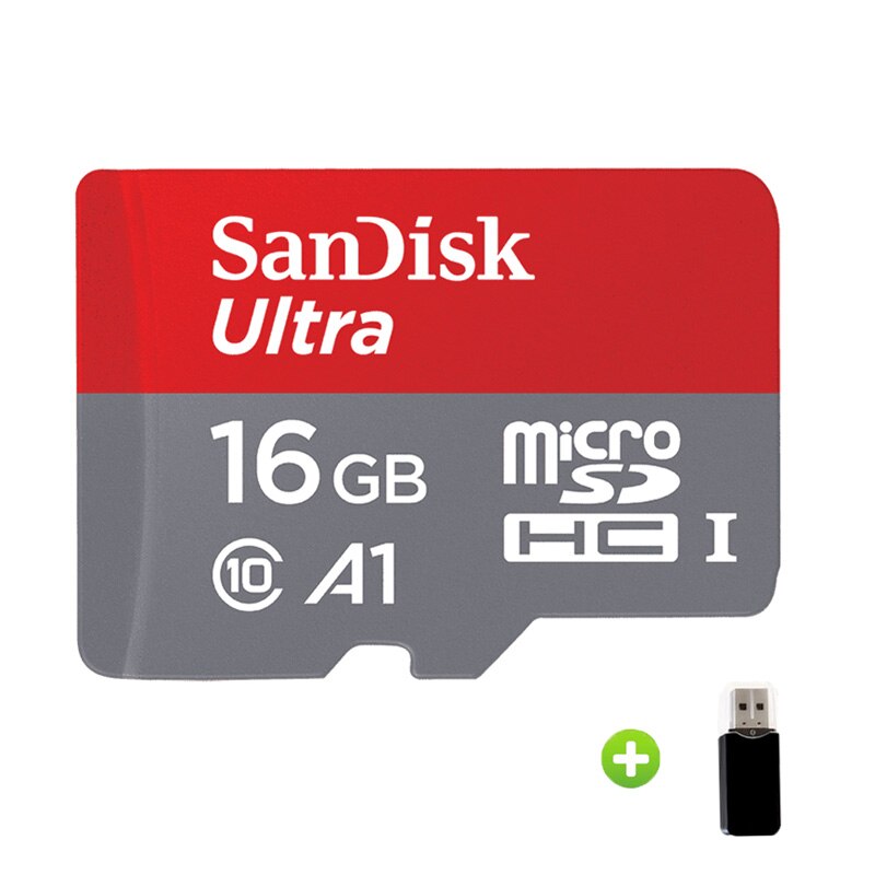 SanDisk Speicher Karte 64G 128G 16G SDHC EVO plus MicroSD Micro SD C10 4K TF Trans flash 32 GB Klasse 10 Telefon Karten für go pro: 16GB-Card Reader