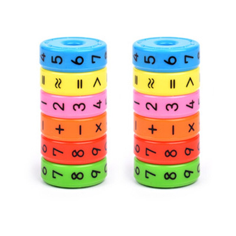 6 Pieces Magnetic Math Toy Early Learning Educational Numbers and Symbols Counting Cubes For Children Studens