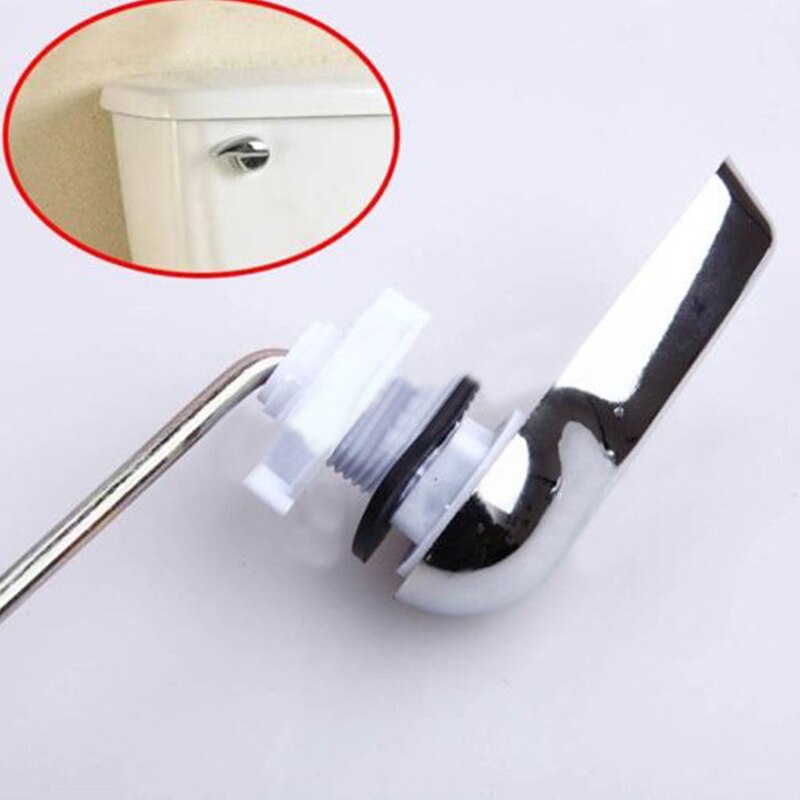 1*Toilet Handle Toilet Switch Universal Toilet Tank Flush Lever Chrome Finish Toilet Handle Fits Suitable For Most Toilets