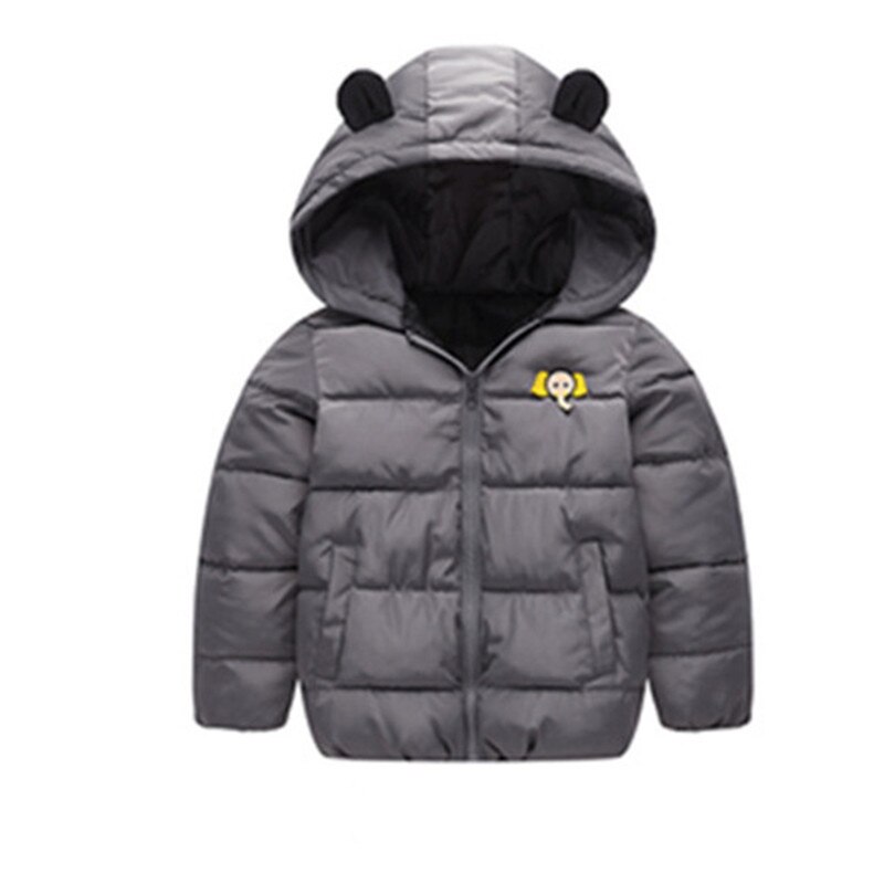 Rusland Kinderen Kleding Winter Down Jas Jongen Bovenkleding Jas Dikke Waterdichte Snowsuit Baby Meisje Kleding Parka Baby Overjas: Gray / 100cm