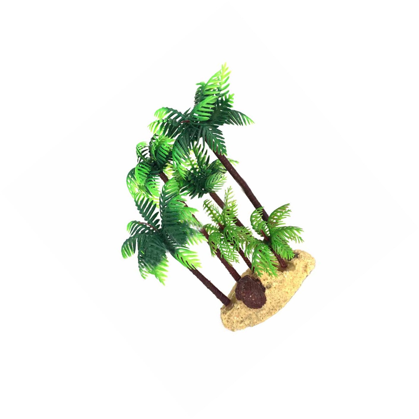 Palmera de coco de plástico de 14cm, planta en miniatura para bonsái, Micro paisaje artesanal, bricolaje, decoración para de cumpleaños