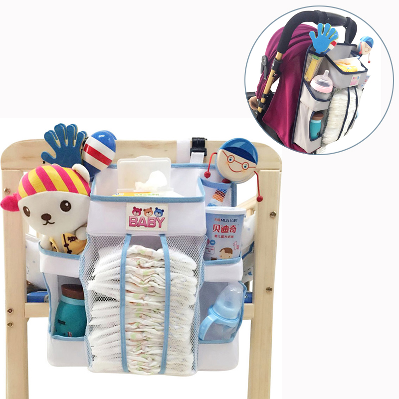 Baby Crib Kinderen Bed Opknoping Tas Nursery Luiers Waterdichte Nachtkastje Organizer Bed Cradle Zak Beddengoed Set Accessoires