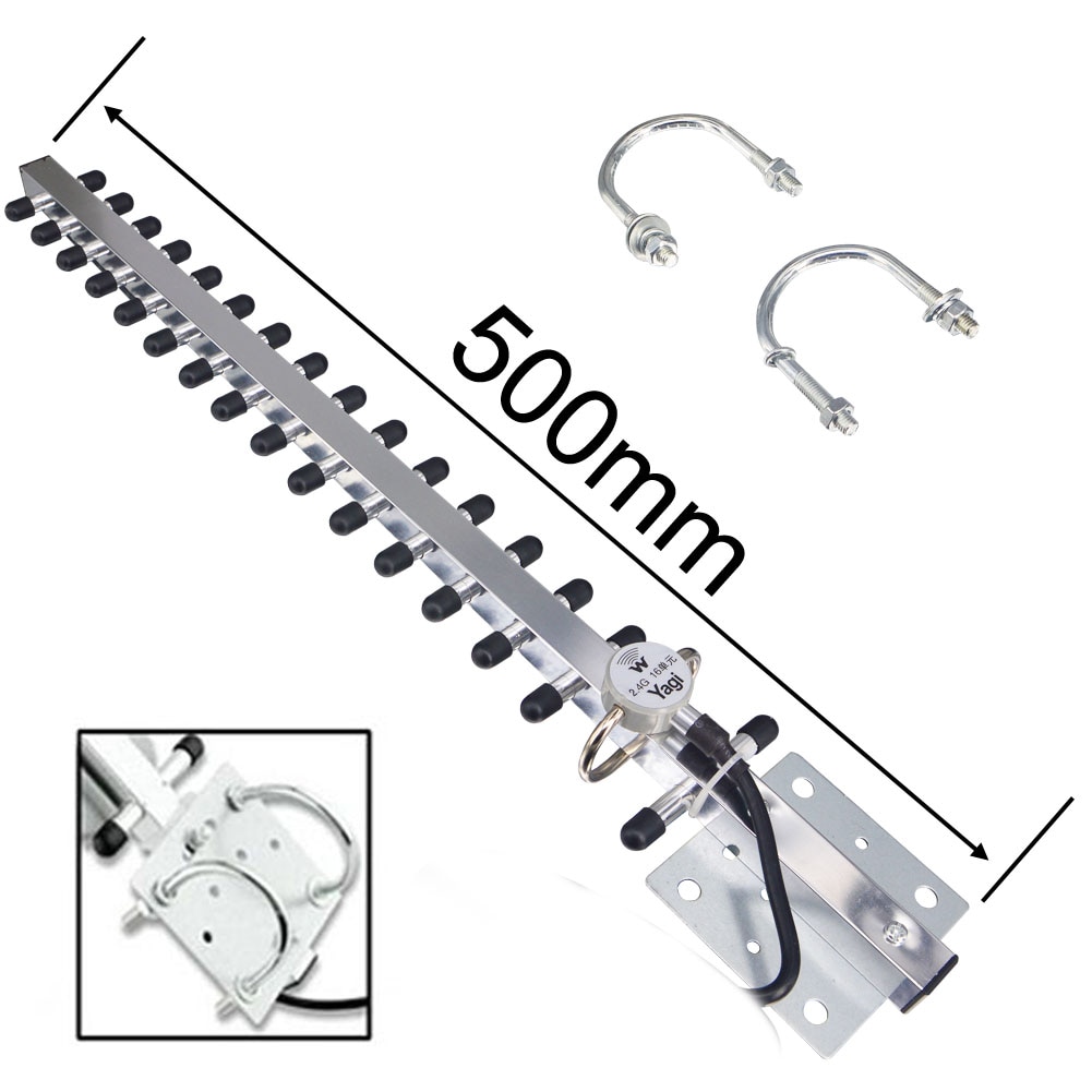 2.4Ghz WiFi Antenna 25dbi RP SMA male WLAN 2.4g Yagi antenna 145cm cable for Signal Repeater amplifier