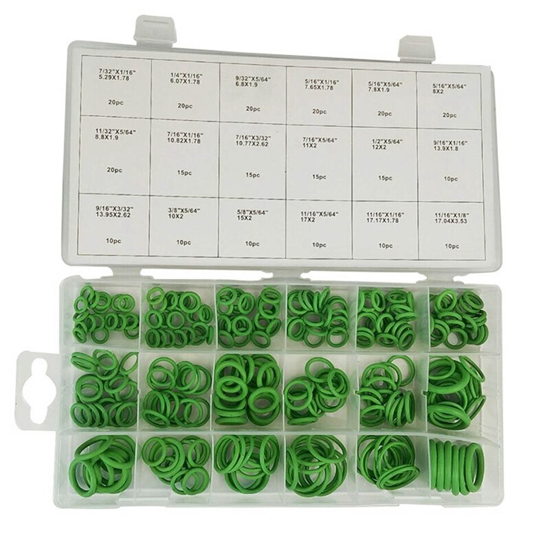 270 Pieces O-Ring Rubber Assortment Kit Set with Holder Case SAE and Metric: Default Title