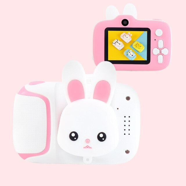 children camera 2.0 inch IPS eye protection screen high-definition screen kid birthday digital cute camera: Pink / With 32G Memory Card