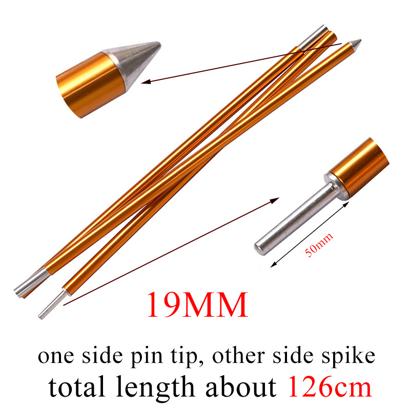 Cest UL 120CM Long Diameter 13MM/16MM/19MM BLACK/RED Color Tent Rod Support Pole Shelter Tarp Canopy Aluminium Alloy
