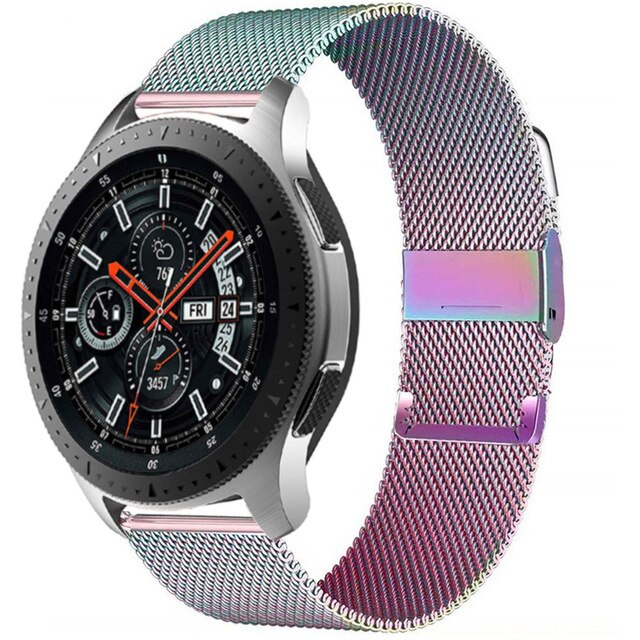 Milanese Band Voor Sumsang Galaxy Horloge 3 Galaxy Horloge Actieve 2 40/44Mm Metaal Rvs 20Mm 22Mm Riem Voor Huawei Horloge: Colorful / 22mm