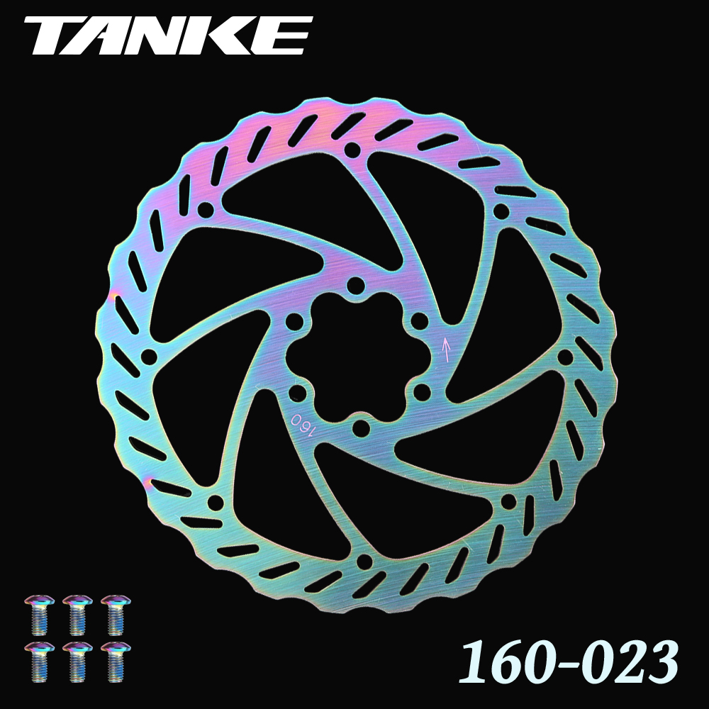 TANKE Bike Disc Brake 140 160 180 203 Rotors With Bolts Hydraulic Brake Road Mountain Bicycle MTB Oil Slick Rotor Bicycle Parts: PURPLE