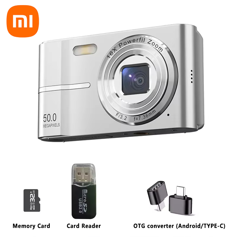 Xiaomi 5K Digital Camera 50MP Pixels 16X Powerfil Zoom Outdoor Anti-Shake Digital HD Video Camera Flash Video Recorder