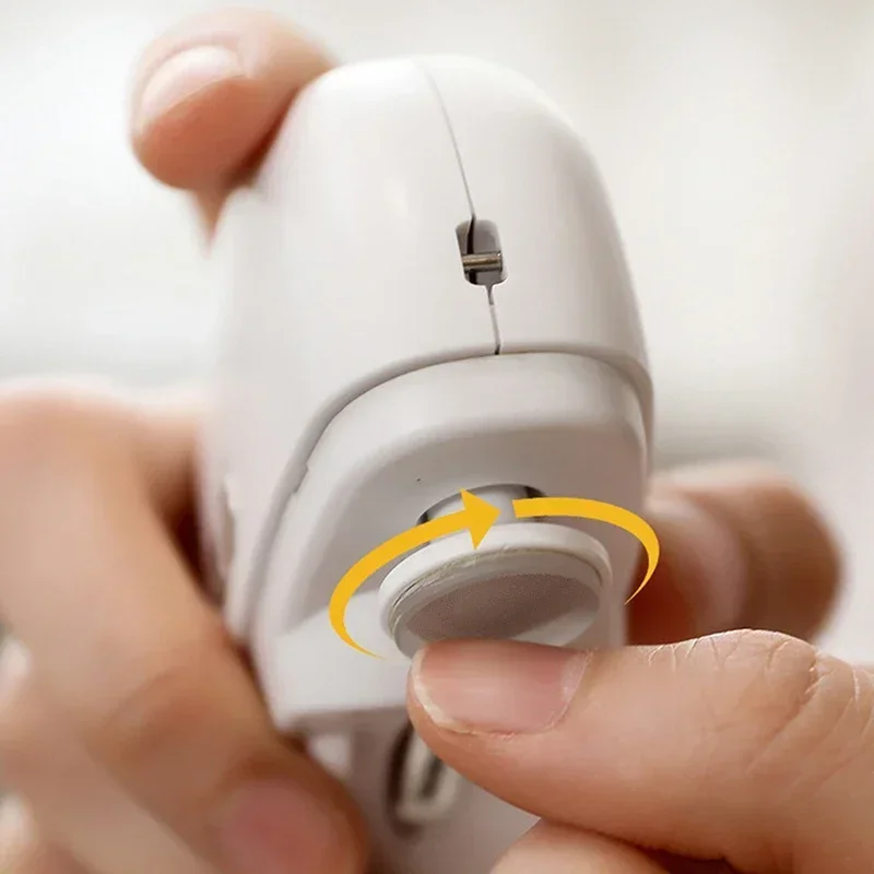 Cortauñas eléctrico para pulir y pulir con cortauñas automático ligero, cortador de uñas recargable, manicura para bebés y adultos
