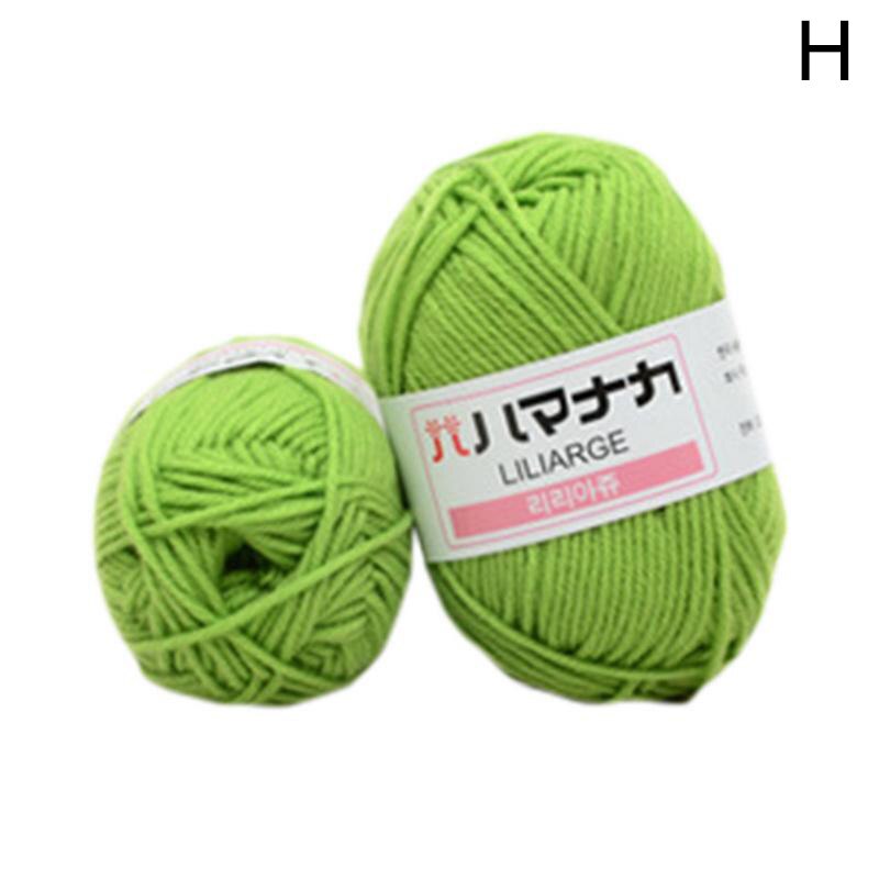 Super Soft Milk Sweet Soft Cotton Baby Knitting Wool Yarn Milk Cotton Thick Yarn for Knitting Scarf Hand Knitting Crochet Yarn: H