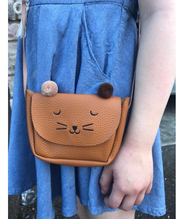 5 stuks zo schattige kinder pu leren kattentas kinder schoudertas meisjes schoudertas munt portemonnee peuter portemonnee