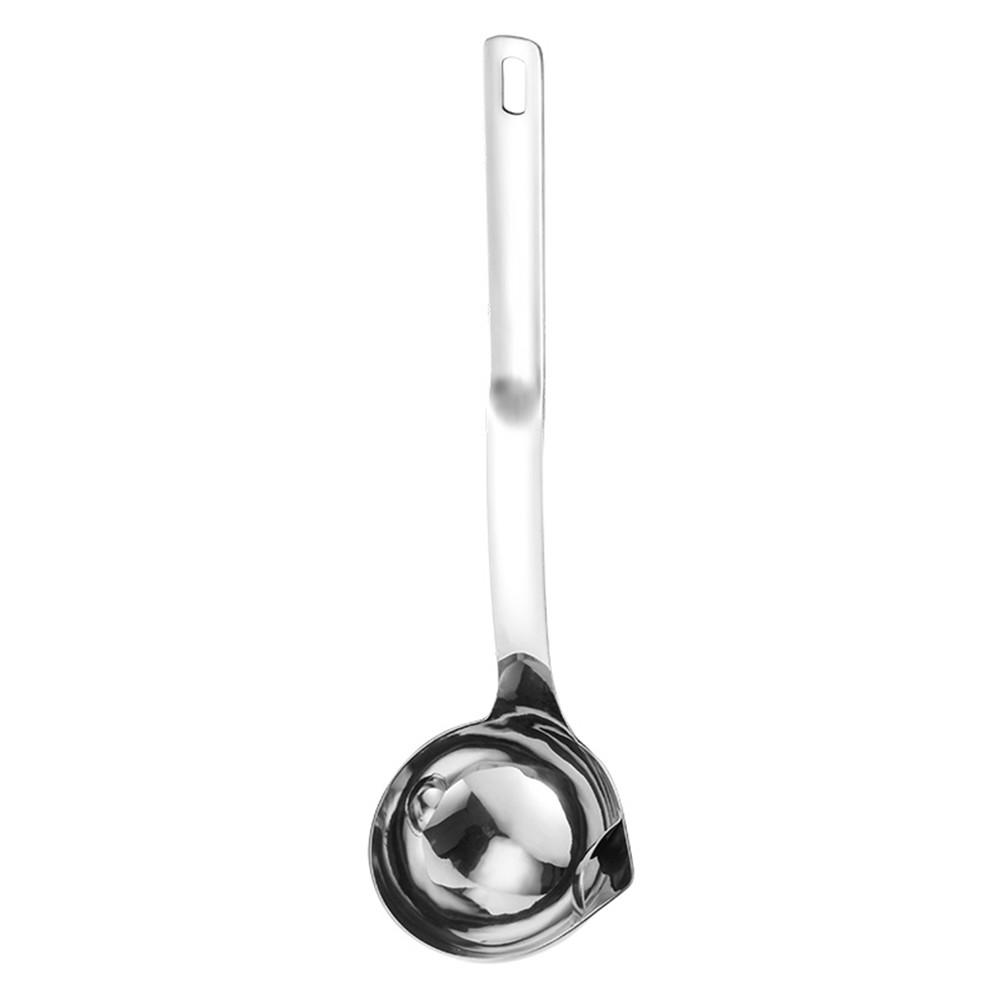 Oil Soup Separating Spoon Stainless Steel Durable Grease Filtering Cooking Spoon With Convenient Handle