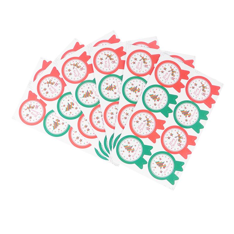 50 stuks Sticker Adhesive Creatieve Decoratieve Seal Sticker Kerst Sticker voor Voedsel Koekjes Snoep