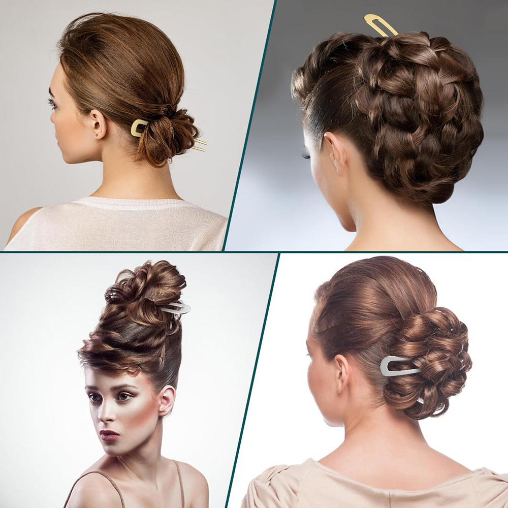 2 uds horquillas francesas horquillas para el cabello de 5,5 pulgadas de Metal en forma de U horquilla para el cabello Vintage francés para mujeres niñas peinado