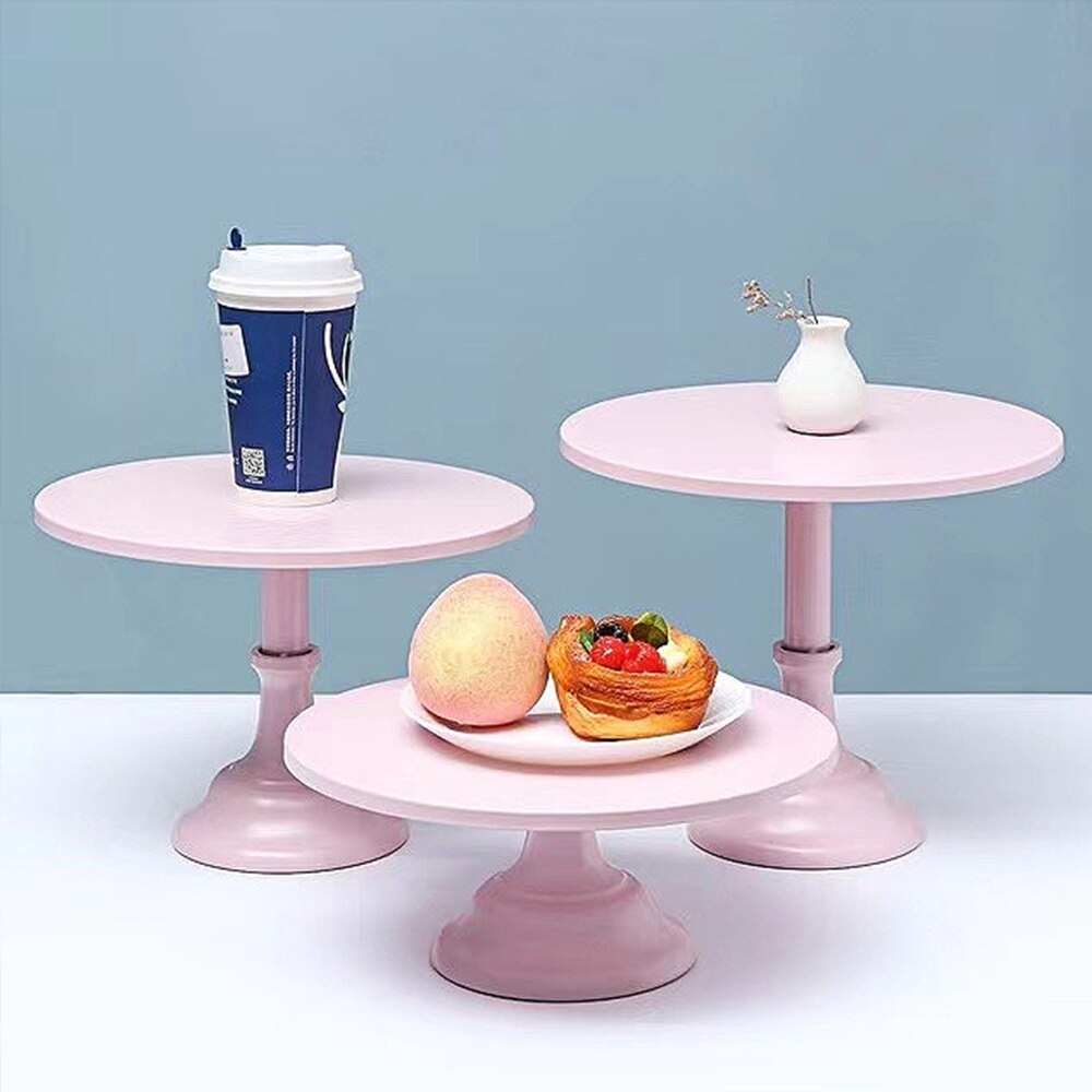 Metalen Cake Stand Melk Thee Winkel Dessert Dessert Tall Lade Bruiloft Props Party Cake Tray Decoratie