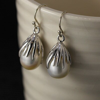 925 Sterling Zilver Vintage Mode Pure Witte Parel Oorbellen Voor Vrouwen Sieraden Bruiloft Oorbel