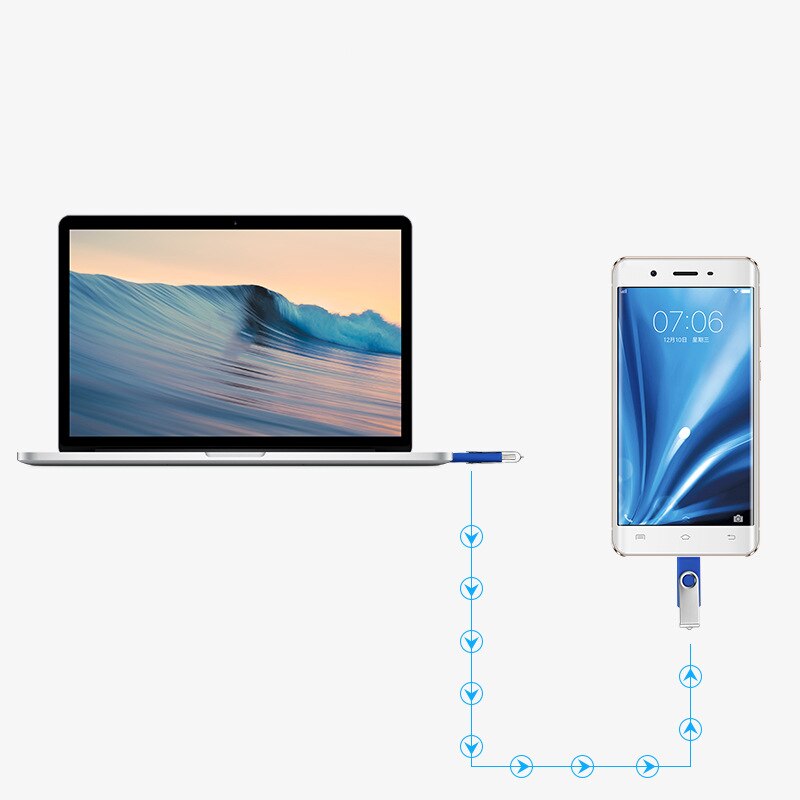 2 In 1 OTG USB Flash Drive 16GB 8GB 4GB Pen Drive Smart Phone External Storage Pen Drive Android USB Stick