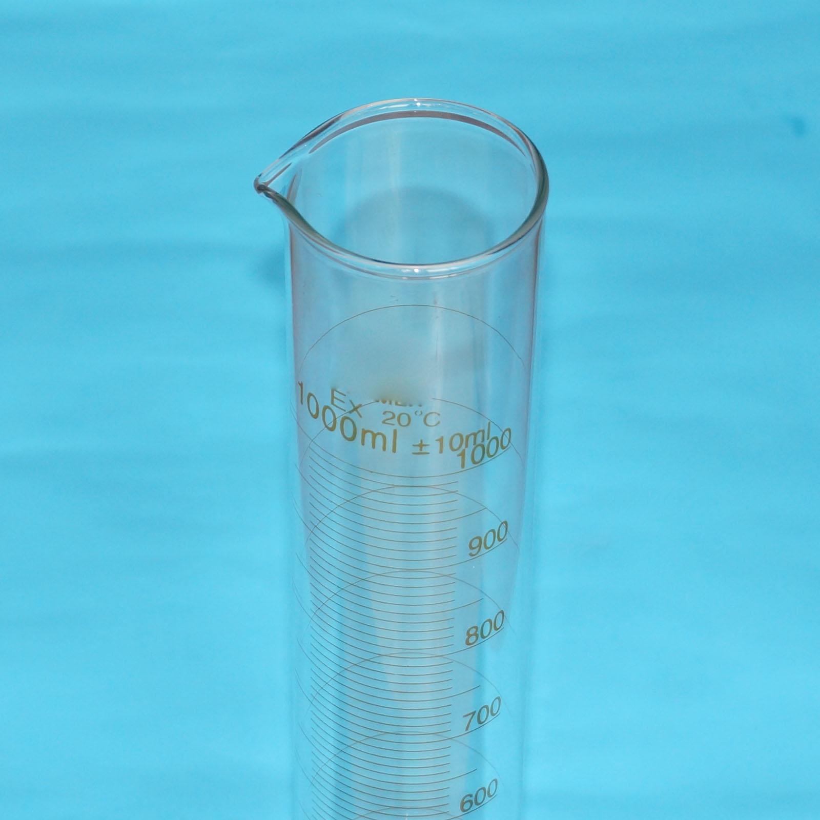 1000ml Lab Glass Graduated Measuring Cylinder With Spout Glassware Scale 10ML