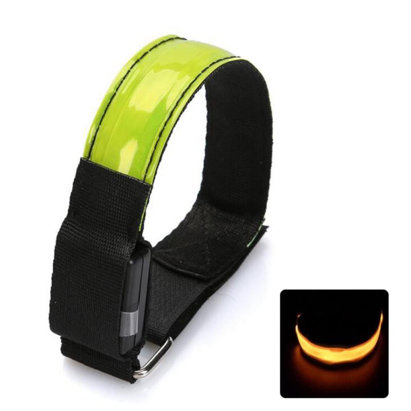 LED Safety Reflective Belt Warning Light Outdoor Night Jogging Walking Cycling Running Biking Arm Band Wristband Flashing Belt: 04