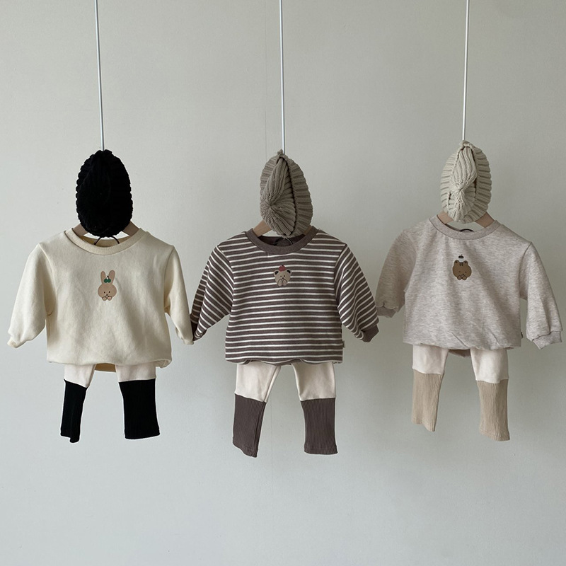 2021 autunno nuovo bambino ragazza ghette a vita media cotone ragazzi pantaloni in cotone PP pantaloni casuale per bambini ghette per neonati