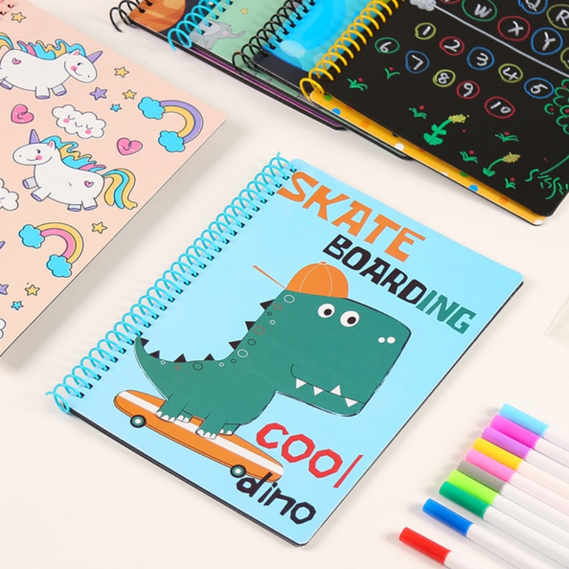 Magic Water Drawing Notebook Herbruikbare Coloring Doodle & Magic Pen Tekentafel Educatief Speelgoed Voor Kinderen Kids
