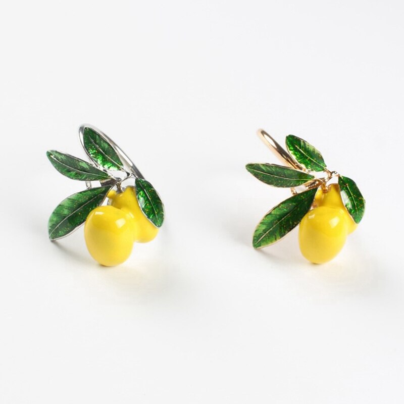 6 stk citron serviet ring serviet ring borddekoration