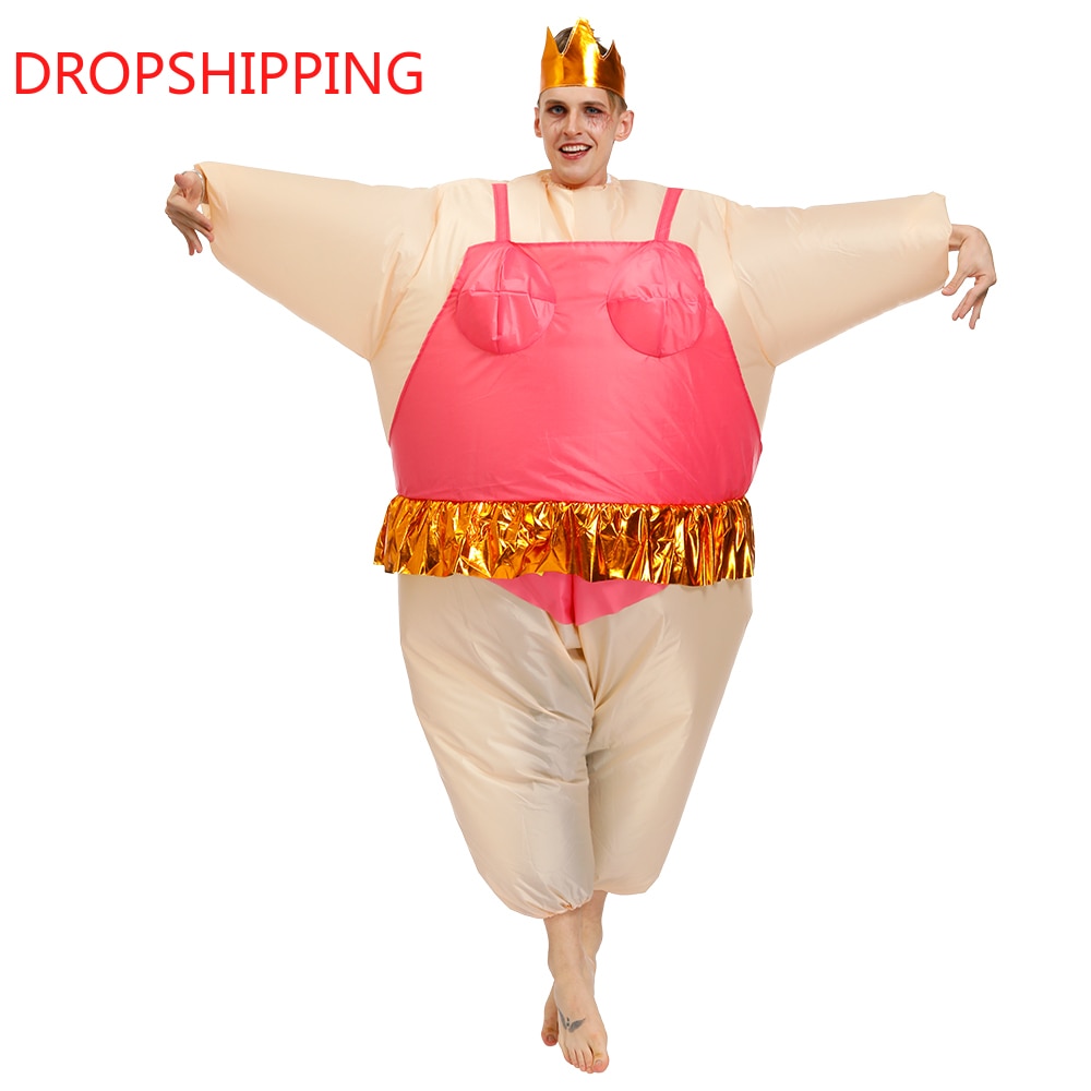 Christmas and Easter Big Party Halloween Dress Inflatable Ballerina Adult Costume Inflatable Ballerina Dress Suit