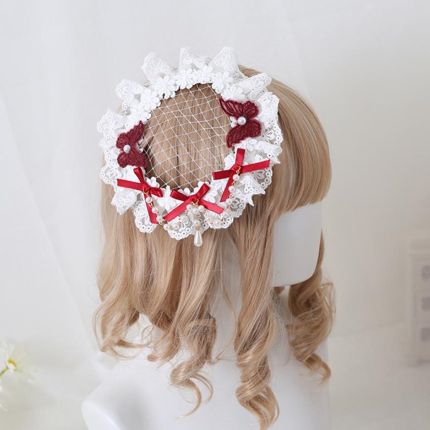 Dla dzieci Lolita opaska robić włosów stroik kwiat koronki projekt włosy księżniczki akcesoria spinka robić włosów hiszpania retro pałac nakrycia głowy A1293
