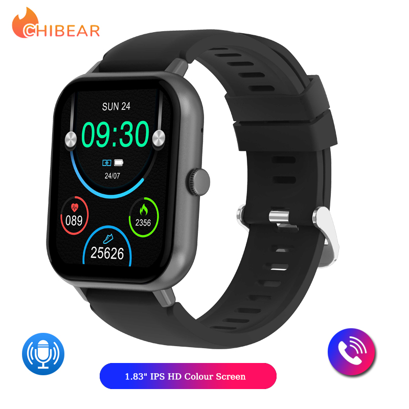 Nowy Smartwatch 2025 Dla Kobiet i Mężczyzn Prezent Pełny Ekran Dotykowy Zegarki Sportowe zdatność Połączenia Bluetooth Smartwatch Damski Dla Androida i iOS: SZARY
