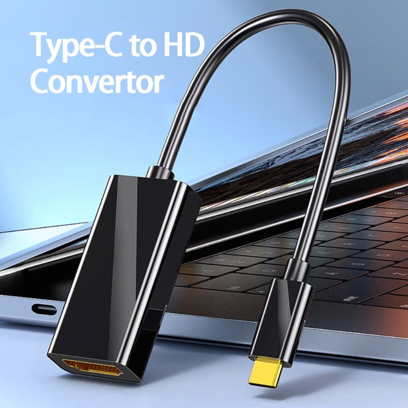 Clear 4K USB C To HDTV Adapter Screen Mirroring Highly Multimedia Interfaces Highly Speed Data Transmission
