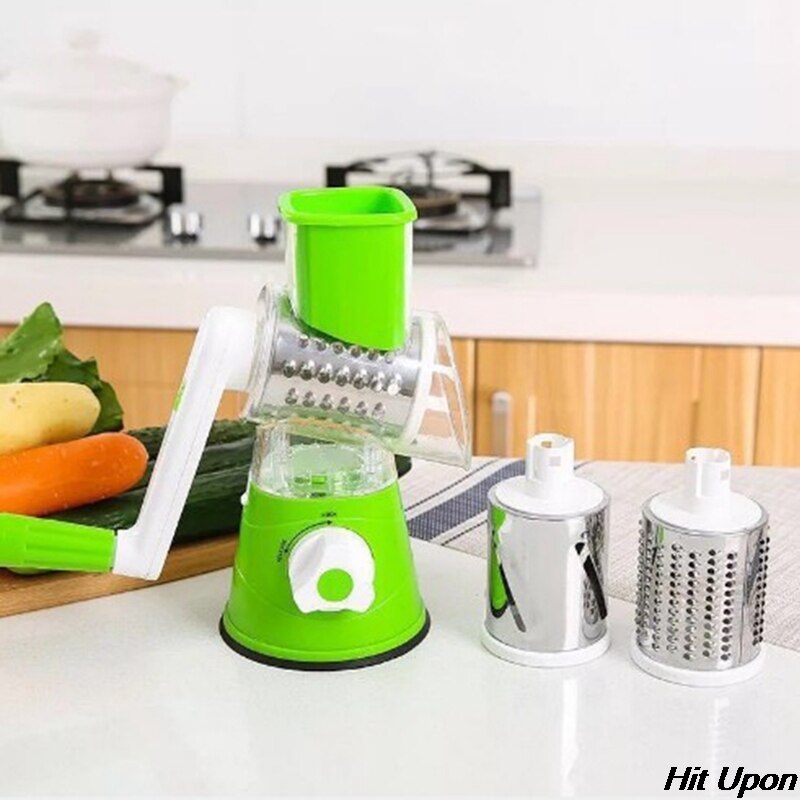 Multifunctionele Handleiding Plantaardige Spiral Slicer Chopper Slicer Kaas Rasp Groentesnijder Keuken Gereedschap: Green