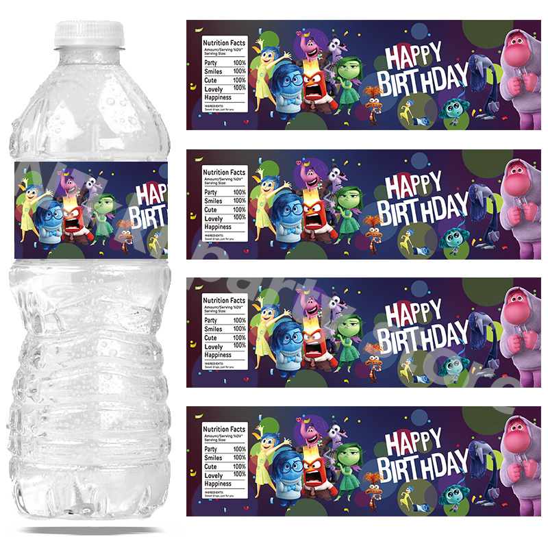 Pegatinas interiores para exteriores, etiquetas para botellas de agua, decoraciones, pegatina impermeable, recuerdo de , decoración de cumpleaños para Baby Shower ﻿: Gris oscuro