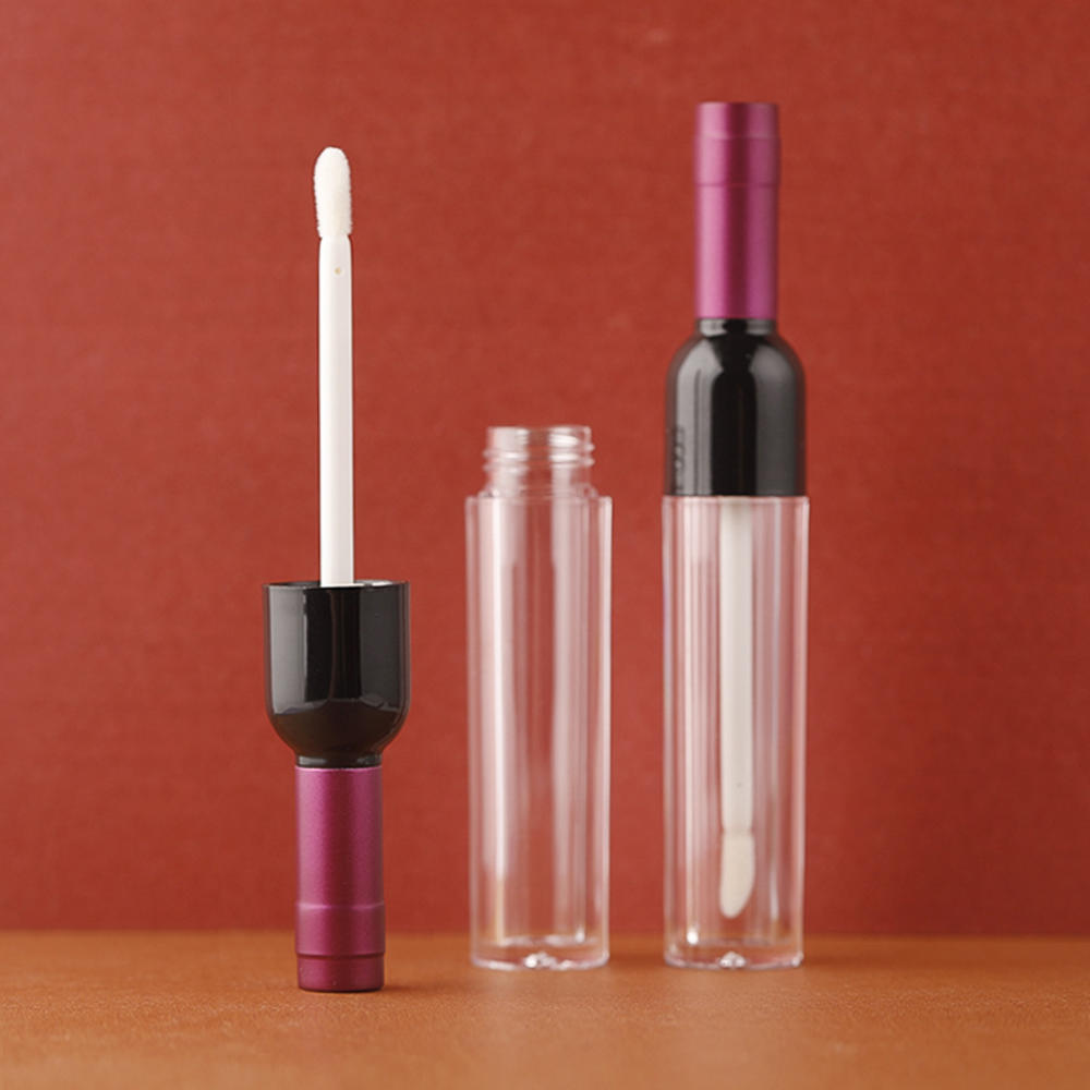 5-7ml Leere Wein Förmigen Lippe Glanz Rohr Lippenstift Rohre Silber/Gold/verrotten/Rosa Reffilable flasche Kosmetische Verpackung Container