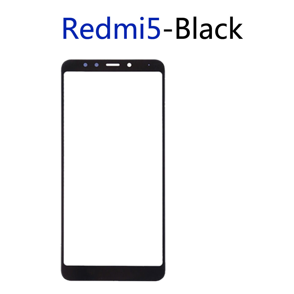 Redmi5 Voorpaneel Voor Xiaomi Redmi 5 Redmi5 Touch Screen Voorpaneel Glas Lens Outer Glas Voor Redmi 5 Plus 5 Plus: 5-Black-No tool