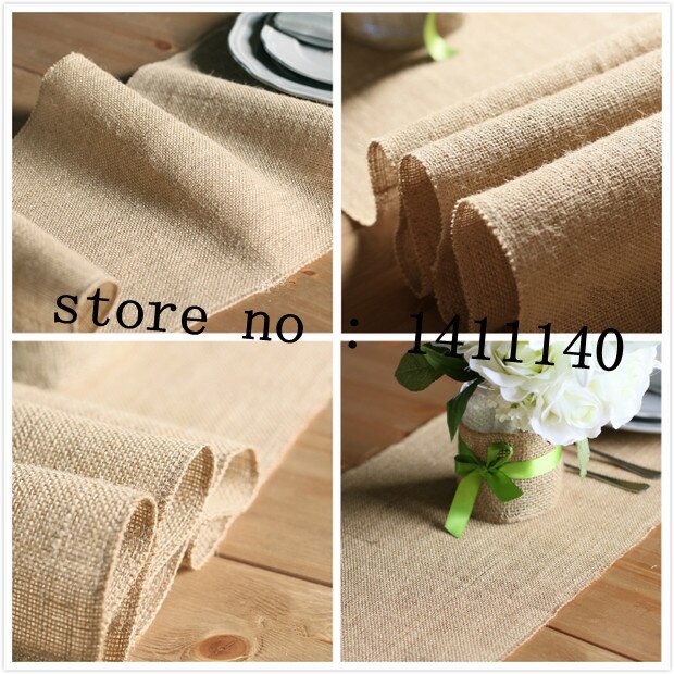 chemin de table mariage 10m Burlap Table Runner Natural Jute Country Outedoor Wedding Party decorations with