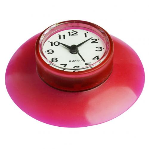 Waterdichte Keuken Badkamer Bad Douche Klok Zuignap Sucker Muur Decoratie: Rood