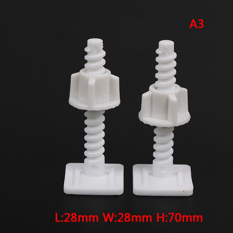 4 Pieces Toilet Seat Hinges Mountings Set with Fittings Screws For Toilet Accessories: A3