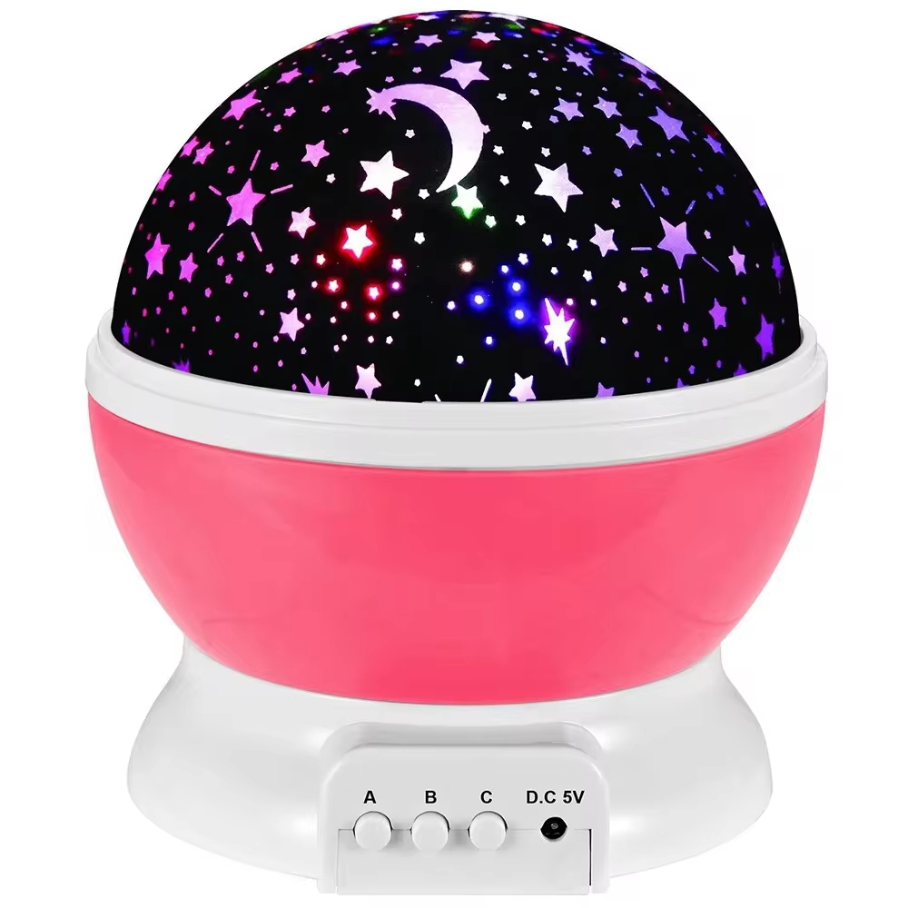 Nattlampe projektor stjernehimmel nattlys projektor babylampe dekor roterende stjernehimmel barnehage måne galakse projektor bordlampe