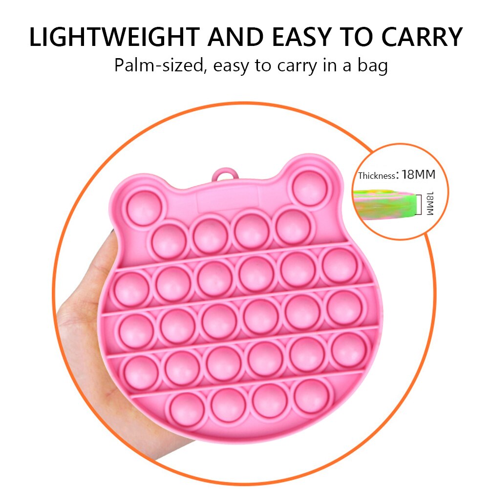 Children Fun Pressure Reduction Toy Autism Special Needs Push Pop Bubble Silicone Stress Reliever Sensory Fidget Toy