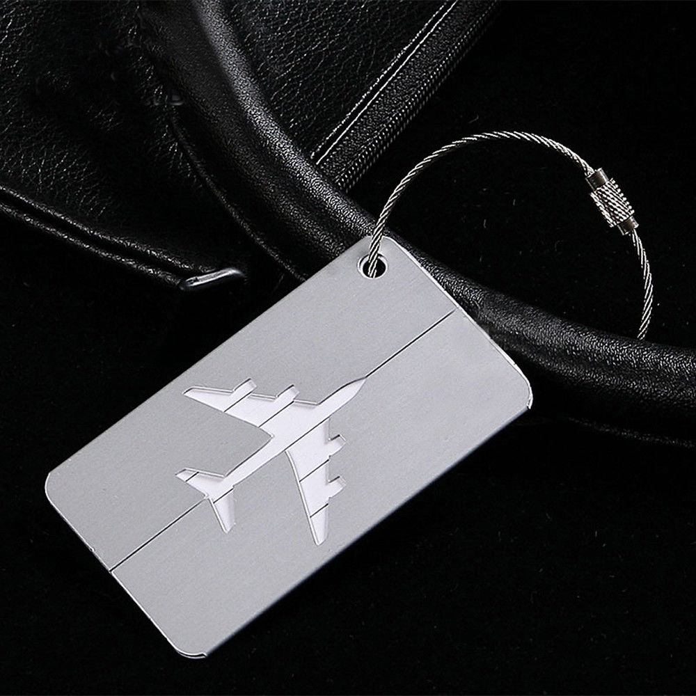 Aluminium bagasjemerker koffert etikett navn adresse id bag bagasje tag reise