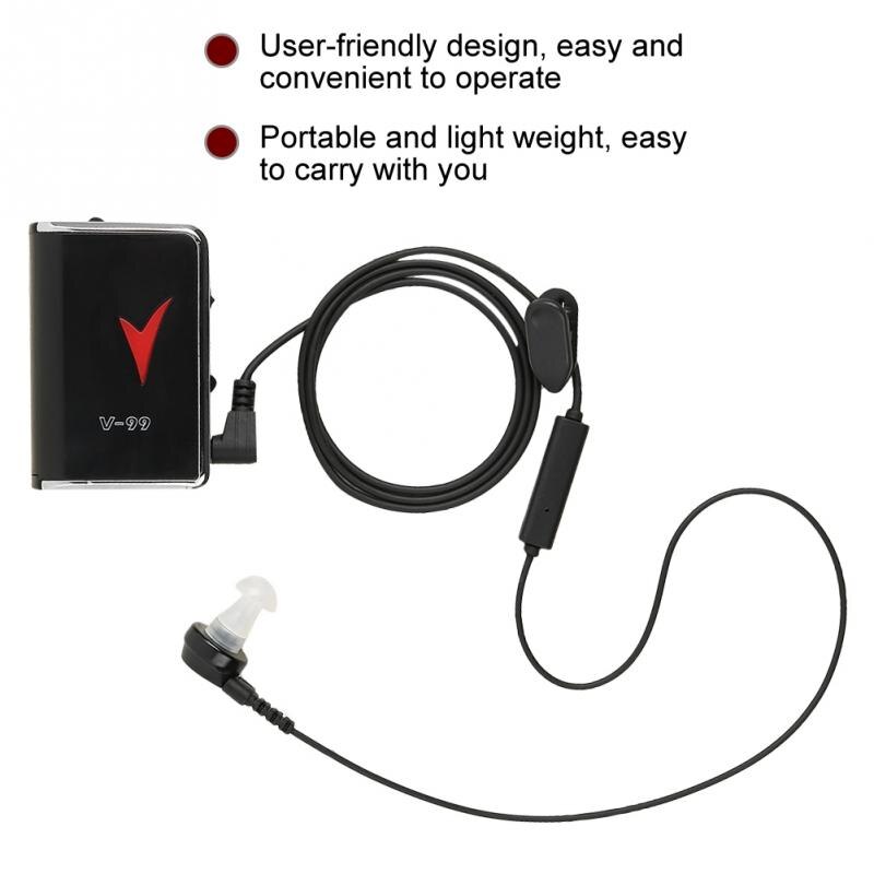 Pocket Hearing Aid Vioce Amplifier Sound Enhancement for Hearing Loss Seniors Elderly Hearing Aids